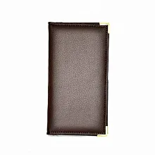 Папка для счетов 22*11см кож.зам.-шелк корич. (316) /1/