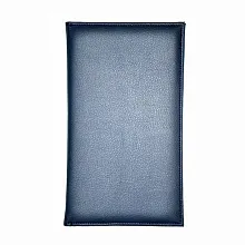 Папка-карта вин 32,5*18,5см 2-х стор.кож.зам. синяя съемные файлы