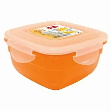 Контейнер для продуктов квадр. 0,6 л 13*13*7см п/п цвет а асорт. SAFE-FOOD Рс /1/30/
