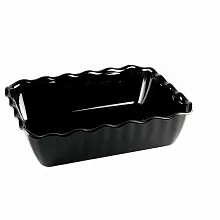 Салатник 2 л. 260*175*80 мм с волнистыми краями черный Рс /1/9/