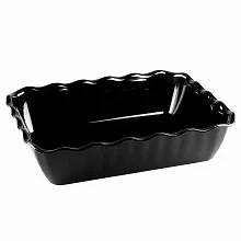 Салатник 4 л. 330*265*80 мм с волнистыми краями черный Рс /1/14/