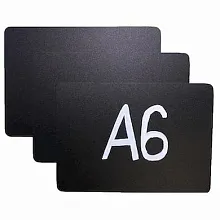 Ценник 105*148 мм. А6 меловой черный без подставки /1/