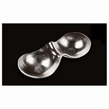 Менажница 2-х секц. 250*110 мм. прозрачное стекло 3D /6/