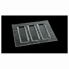 Тарелка 300*230 мм. 3-х секционная прозрачное стекло 3D (2330-3060-15-003) /1/