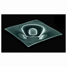 Тарелка 180*180 мм. прозрачное стекло 3D /1/