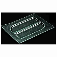 Блюдо прямоугольное l=300*230 мм. прозрачное стекло 3D