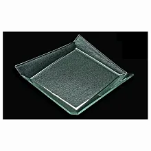 Блюдо квадратное l=250*250 мм. прозрачное стекло 3D /1/