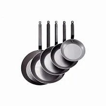 Сковорода d=24 см. белая сталь Carbone Steel (индукция) De Buyer /1/3/