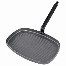 Сковорода-гриль 38*26 см. белая сталь Carbone Steel (индукция) De Buyer /1/3/