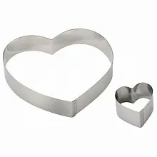 Форма для выкладки/выпечки "Сердце" d=18 см. h=4 см. нерж. De Buyer /1/