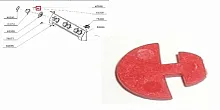 Накладка 83329 положения конфорки для плиты электр. т.м. KOGAST, серии ES