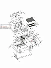 Панель рабочая подвижная Z-JBSF-5540-9-14 в комплекте с крепежом для машины термоусадочной JBSF-5540