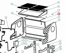 Корпус нагревательного элемента 5.0.000.0808 (530x230мм 65W 230V) для кофемашины т.м. FIAMMA