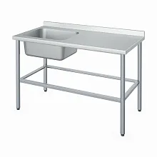 Ванна цельнотянутая со столом Atesy ВСМЦС-П-1Л.500.400-1200.600-1-02 (ВСМЦ-1/1200Н с правым столом)