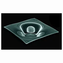 Тарелка 100*100 мм. прозр. стекло 3D /6/60/