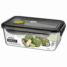 Контейнер для продуктов прямоуг. 1,35 л. 19,5*12,5*7 см. герметичный с клапаном "Бриллиант" /1/12/
