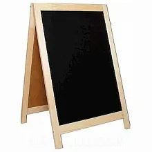 Штендер меловой двусторонний 390*550 мм. светлое дерево /1/