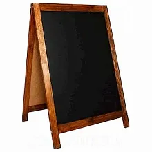 Штендер меловой двусторонний 550*850 мм. темное дерево /1/