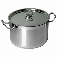 Кастрюля 11,0 л. нерж. d=29,5 см. h= 18,5 см. тройное дно с крышк. (индукция) MGSteel (С22S170S) /1/