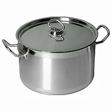 Кастрюля 9,0 л. нерж. d=27,5 см. h=17,5 см. тройное дно с крышк. (индукция) MGSteel (С22S170S) /1/