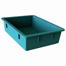 Ящик 532*400*141 мм. сырк-твор. прямой сплошной синий /1/50/