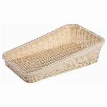 Корзина для хлеба прямоуг. 45*30*5 см. бежевая, пластик /1/144/