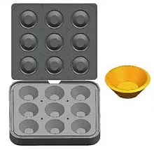 Форма для 9 круглых тарталеток Kocateq DH Tartmatic Plate 65