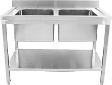 Ванна моечная с бортом VIATTO VA-STD250A 1200х700х850 мм нерж.
