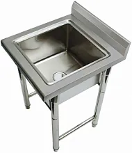 Ванна моечная с бортом VIATTO VA-ST145A 600х650х850 мм нерж.