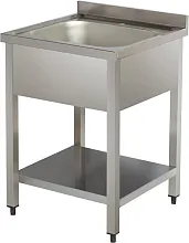 Ванна моечная с бортом VIATTO VA-DSA140 600х600х850 мм нерж.