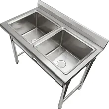 Ванна моечная с бортом VIATTO VA-ST245A 1100х600х850 мм нерж.