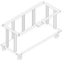 Тележка для сковородок FOLLETT 1029x360x600