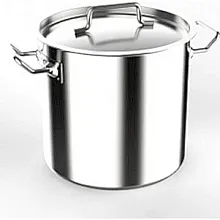Котел 12 л. нерж. d=25 см. h=25 см. тройное дно с крышк. (индукция) MGSteel /1/