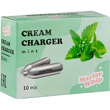 Баллончики для сифона для взбивания сливок (N2O) 10 шт/уп. вкус мята MasterWhip /1/36/
