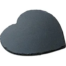 Блюдо для подачи сердце 25*25 см. черное, сланец MG /1/