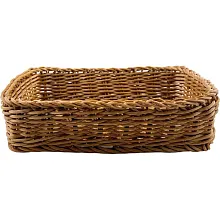 Корзина для хлеба прямоуг. 24,5*17*6 см. коричневая полиротанг MGProf /1/50/
