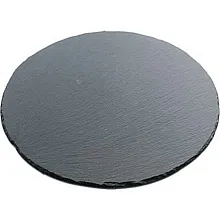 Блюдо для подачи круглое d=25 см. черное, сланец MG /1/