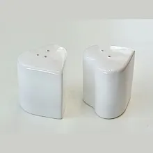 Набор для специй 2 пр. сердце, фарфор /1/96/