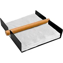 Салфетница 18*18*4 см. горизонтальная нерж. (салфетки 24*24 см) с держат. VB /1/