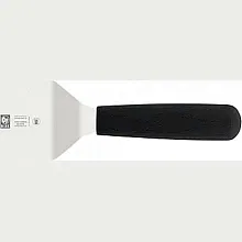 Лопатка 27,5 см. изогнутая раб. часть 12*7,5 см. нерж. широкая с пластик. ручкой, черная Icel /1/6/