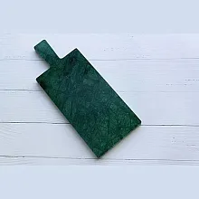 Блюдо для подачи прямоуг. 30*13 см. с ручкой зеленое, мрамор MG /1/