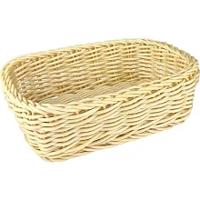 Корзина для хлеба прямоуг. 18*12*6 см. бежевая полиротанг MGProf /1/100/