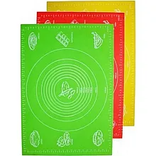 Коврик для выпечки 64*45 см. силиконовый со шкалой цвет в ассорт. /1/