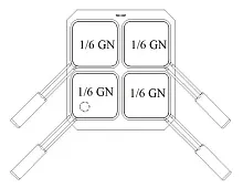 Комплект из 4х корзин GN 1/6 для макароноварки VEROTERM