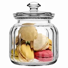 Банка для сыпучих продуктов 900 мл. d=102 мм. h=152 мм. со стеклянной крышкой Вива /1/6/324/