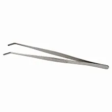 Щипцы (пинцет) 30 см. прямые, изогнутый кончик, нерж. MGsteel /1/