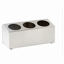 Емкость для столовых приборов 3 стакана 38,5*15,8*17,3 см. нерж. MGsteel /1/