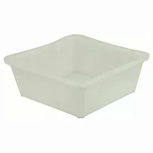 Ящик 430*430*160 мм. для теста конусный сплошной морозостойкий, белый /1/300/