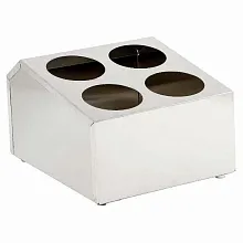 Емкость для столовых приборов 4 стакана 30,5*16,5*19,5 см. нерж. MGsteel /1/