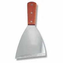 Лопатка 20,5 см. прямая рабочая часть 11*10 см. нерж. широкая, с деревянной ручкой MGsteel /1/6/